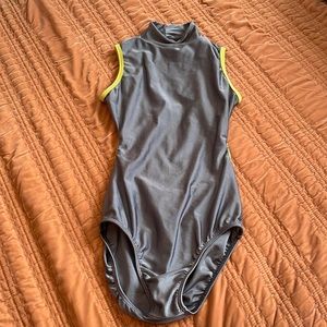 Stunning open back turtle neck leotard